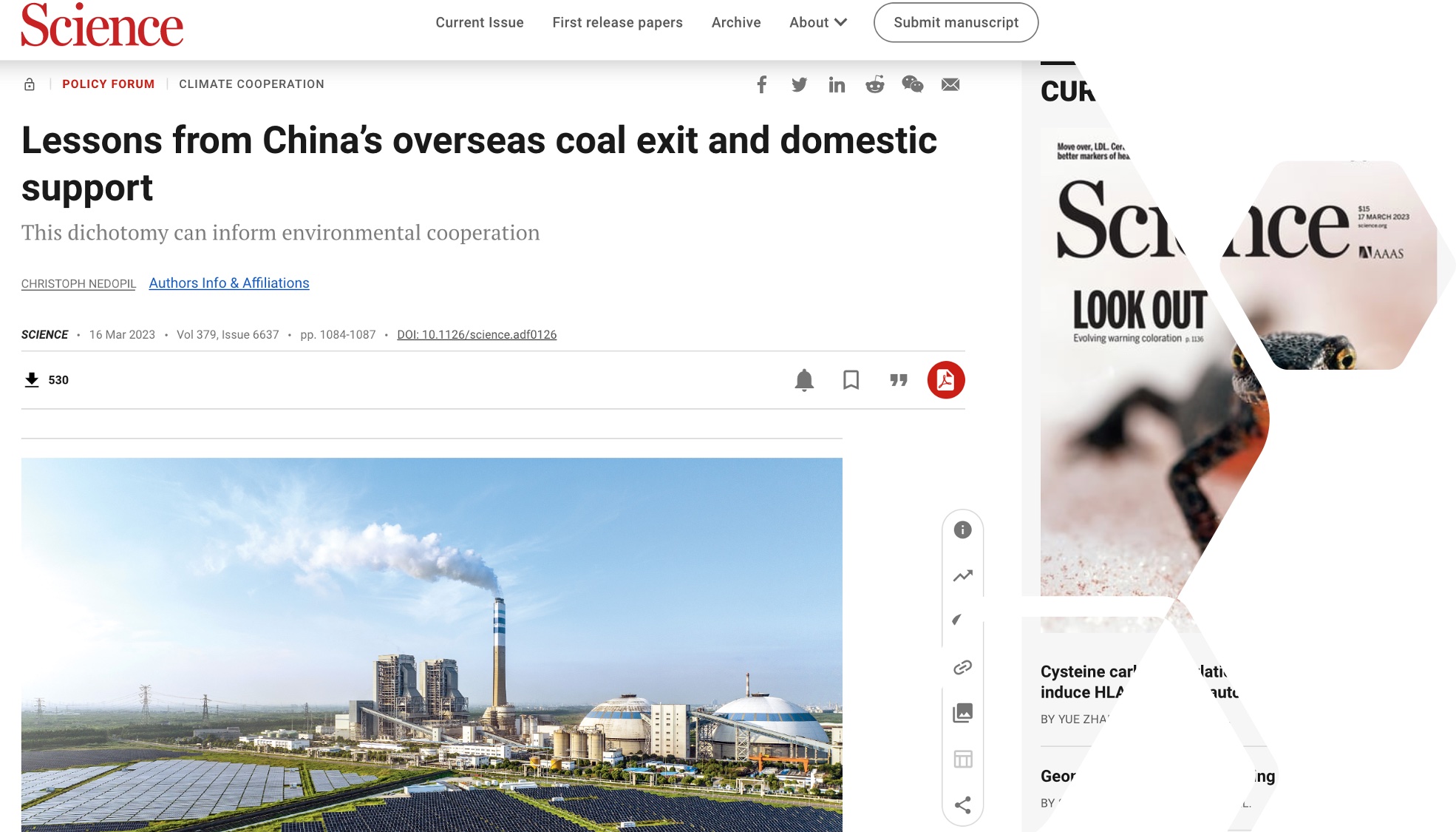 Science Nedopil (2023)_Lessons from China's Overseas coal exit and domestic support