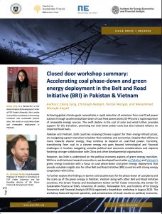 Song et al (2023) Green energy transition coal phase-down Vietnam Pakistan BRI Workshop summary Issue Brief Cover